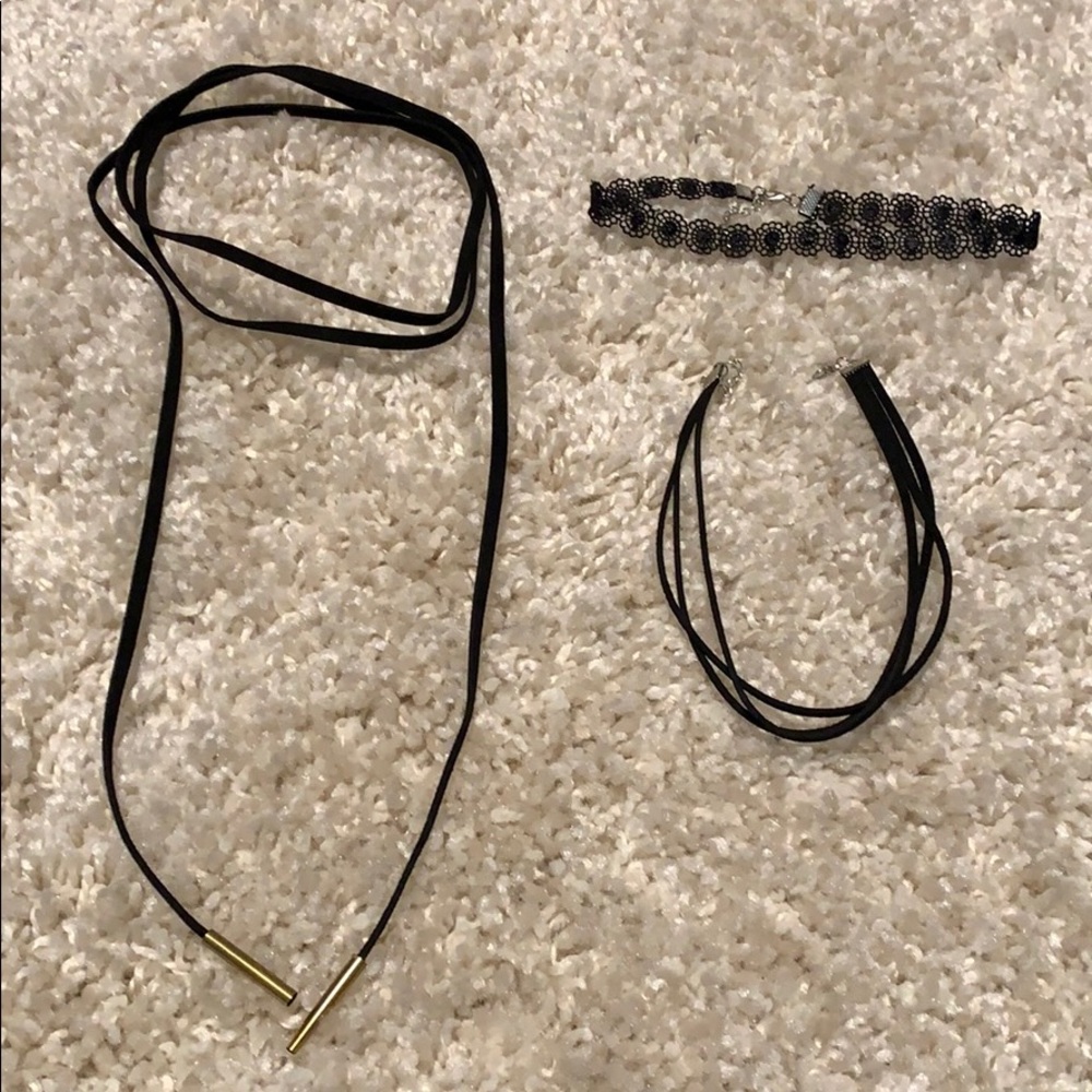 3 choker necklaces